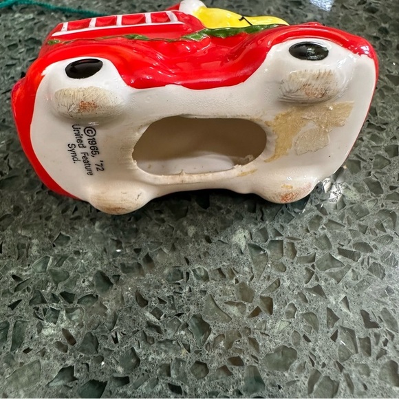 Lot of 3 Vintage Peanuts Woodstock and Snoopy Ceramic Christmas Ornaments Japan - Picture 5 of 7